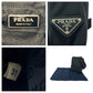 PRADA Shoulder Bag Nylon Black SilverMetal Shoulder Bag pochette Test Triangle With logo Women Used Authentic