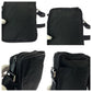 PRADA Shoulder Bag Nylon Black SilverMetal Shoulder Bag pochette Test Triangle With logo Women Used Authentic