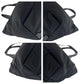 PRADA Tote Bag Nylon, Leather Black SilverMetal Tote Bag handbag Testo Saffiano Triangle With logo Women Used Authentic