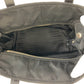 PRADA Tote Bag Nylon, Leather Black SilverMetal Tote Bag handbag Testo Saffiano Triangle With logo Women Used Authentic