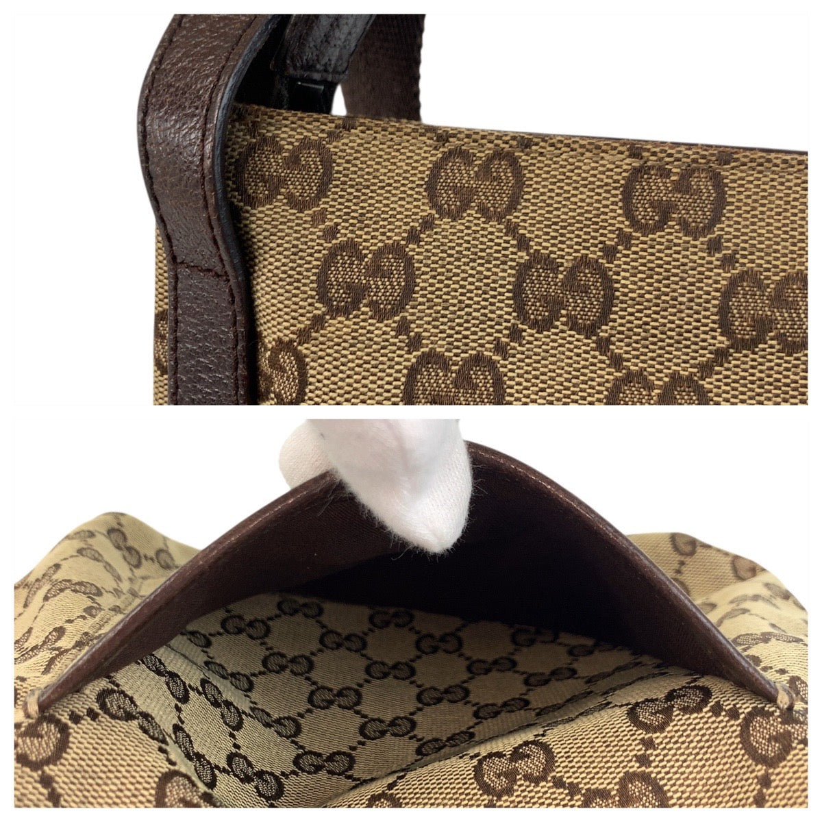 GUCCI Shoulder Bag 122793 GG canvas Beige brown Shoulder Bag pochette Women(Unisex) Used Authentic