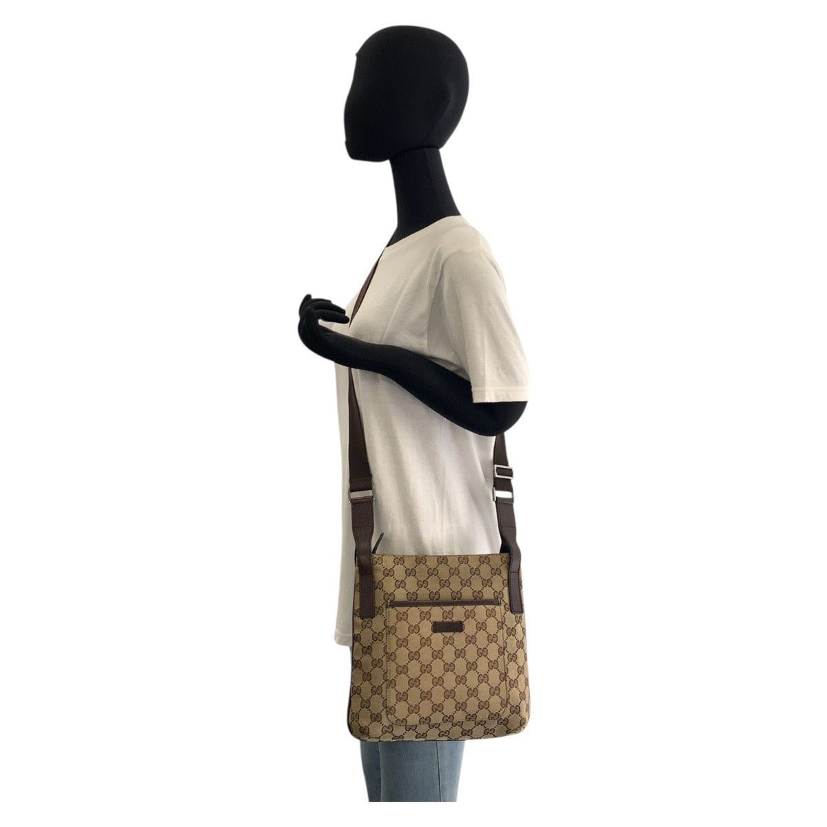 GUCCI Shoulder Bag 122793 GG canvas Beige brown Shoulder Bag pochette Women(Unisex) Used Authentic