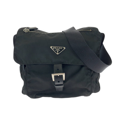 PRADA Shoulder Bag BT8994 Nylon Black SilverMetal Shoulder Bag pochette Test Triangle With logo Women(Unisex) Used Authentic