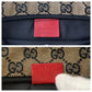 GUCCI Tote Bag 019 0402 GG canvas, leather Red Silver Metal Tote Bag Shoulder Bag Women Used Authentic