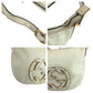 GUCCI Shoulder Bag 121552 leather White GoldMetal Hobo Shoulder Bag Soho Interlocking Women Used Authentic