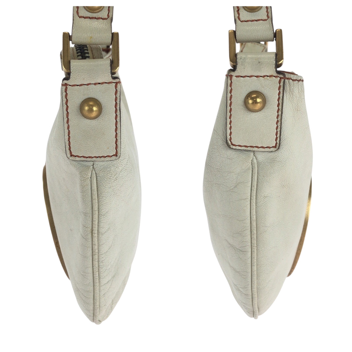 GUCCI Shoulder Bag 121552 leather White GoldMetal Hobo Shoulder Bag Soho Interlocking Women Used Authentic