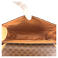 CELINE Shoulder Bag M14 PVC, Leather Brown Gold Metal Shoulder Bag pochette Macadam Women Used Authentic