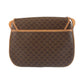 CELINE Shoulder Bag M14 PVC, Leather Brown Gold Metal Shoulder Bag pochette Macadam Women Used Authentic