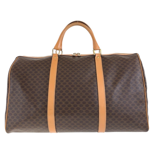 CELINE Boston Duffel bag PVC, Leather Brown Gold Metal Boston Duffel bag unisex Macadam Women Used Authentic