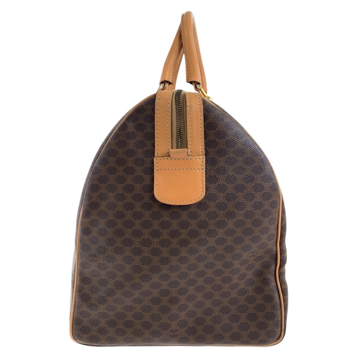 CELINE Boston Duffel bag PVC, Leather Brown Gold Metal Boston Duffel bag unisex Macadam Women Used Authentic