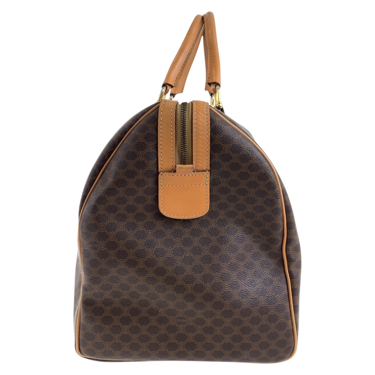 CELINE Boston Duffel bag PVC, Leather Brown Gold Metal Boston Duffel bag unisex Macadam Women Used Authentic