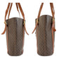 CELINE Tote Bag MC98/1 PVC, Leather Brown Gold Metal Tote Bag Shoulder Bag Macadam Women Used Authentic