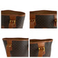 CELINE Tote Bag PVC Brown Gold Metal Tote Bag Shoulder Bag Macadam Women Used Authentic