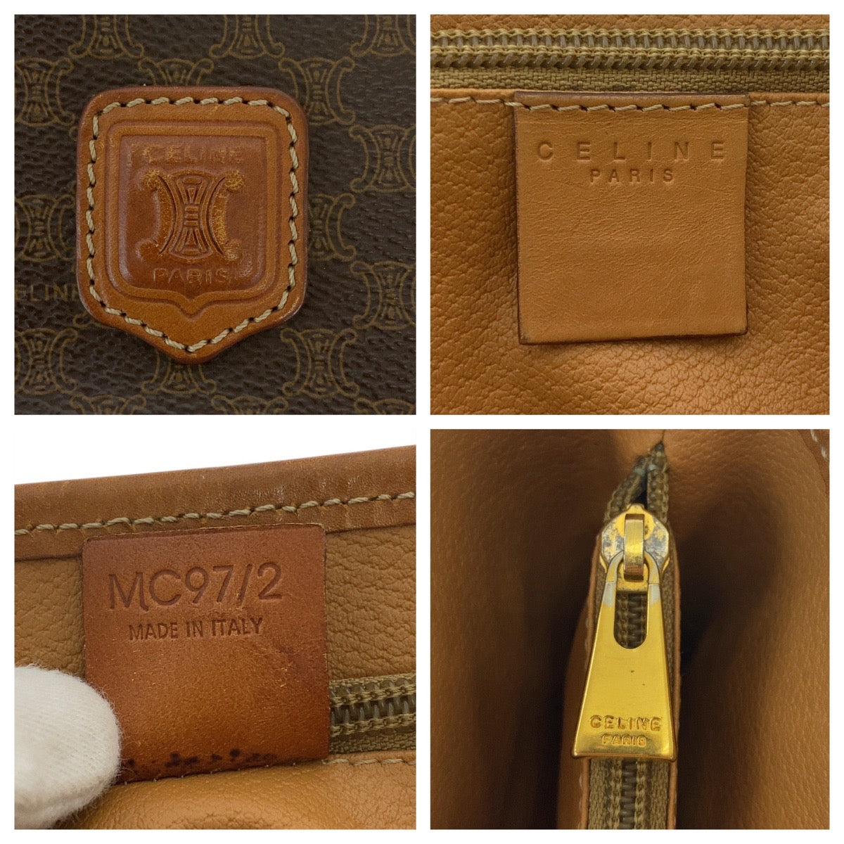 CELINE Tote Bag MC97/2 PVC Brown Macadam