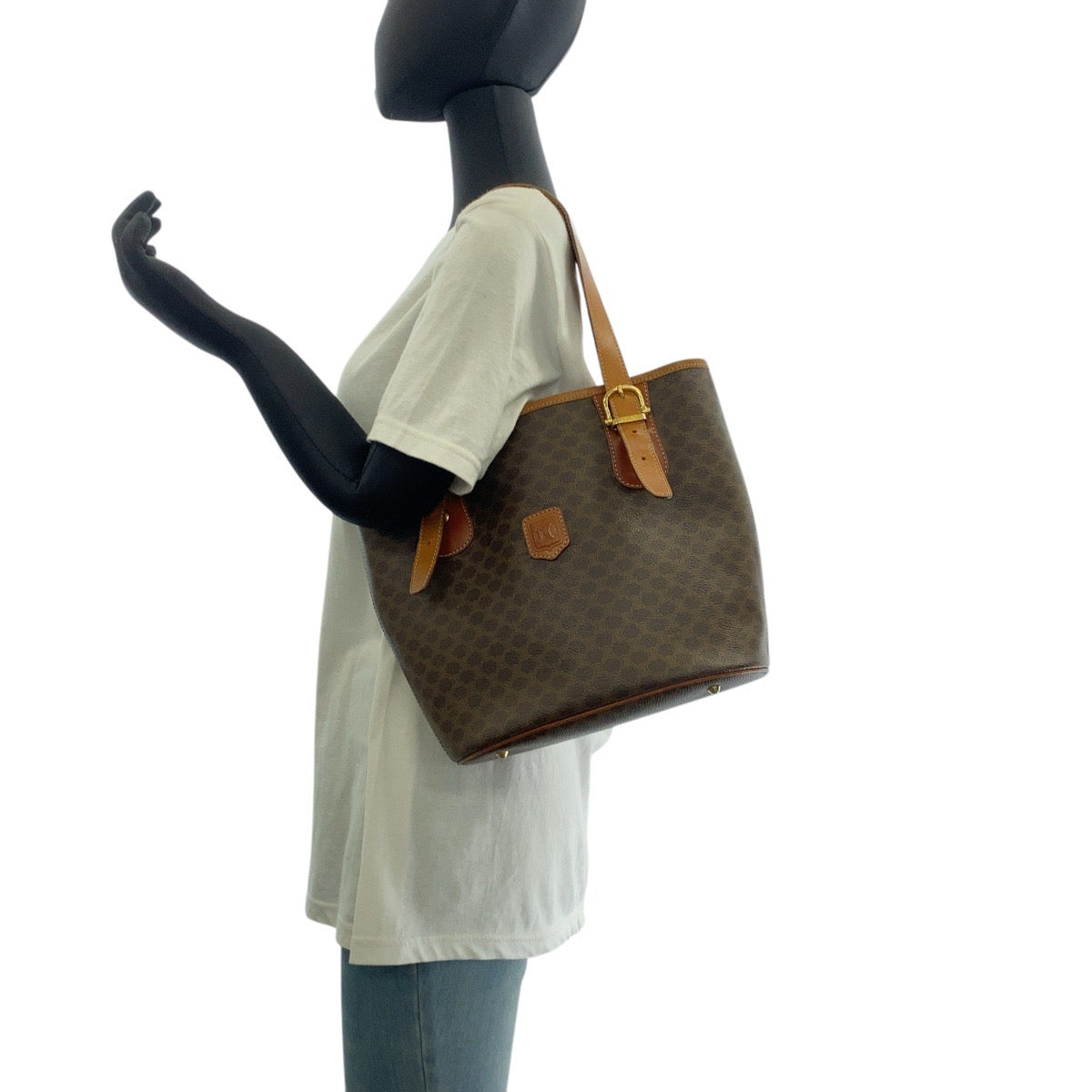 CELINE Tote Bag MC97/2 PVC Brown Macadam