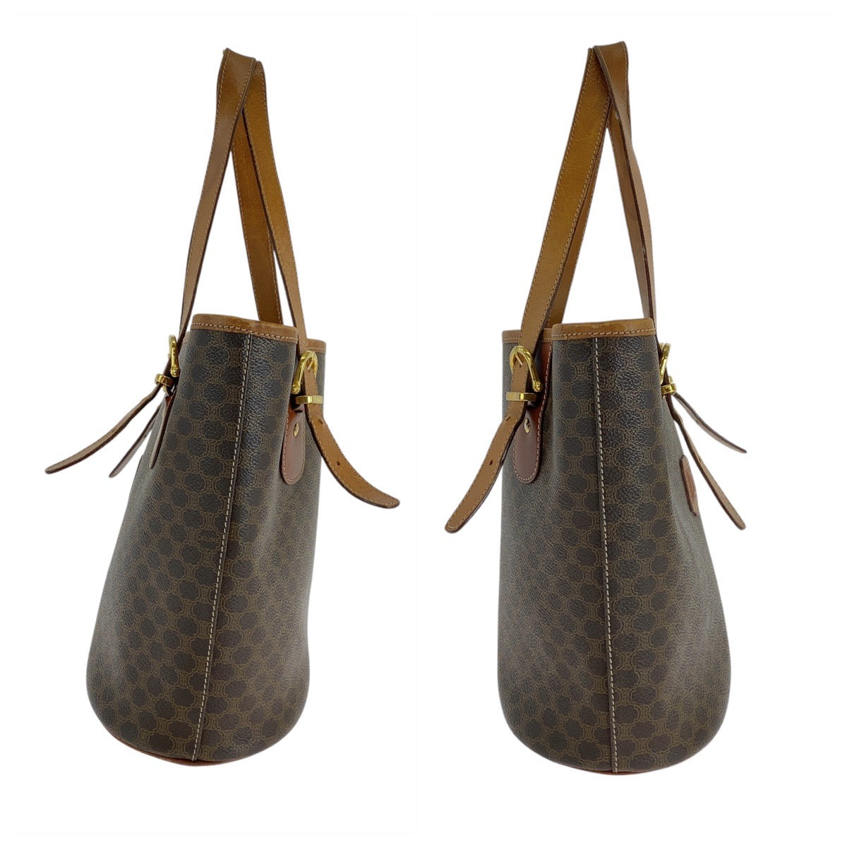 CELINE Tote Bag MC97/2 PVC Brown Macadam