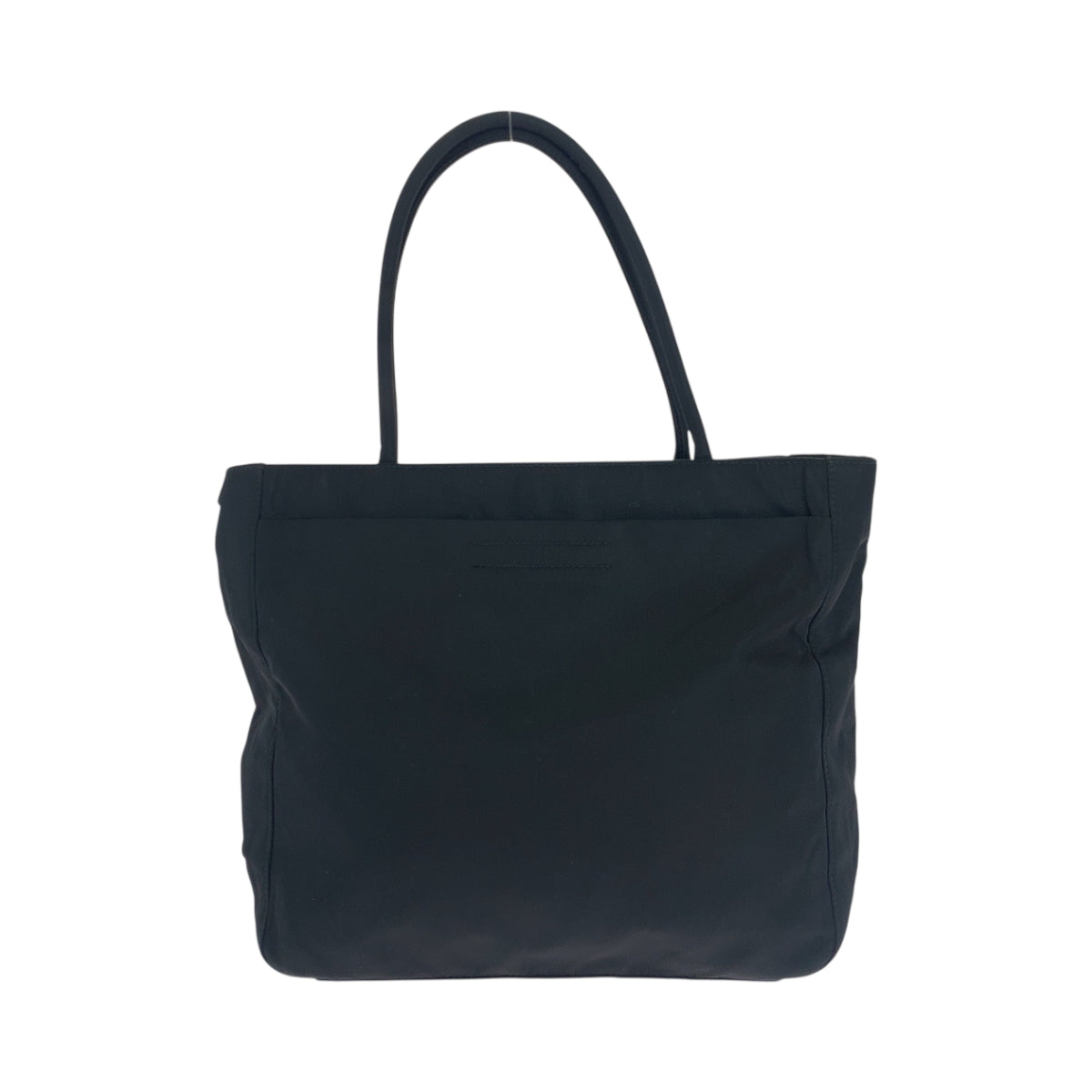 PRADA Tote Bag B8489 Nylon Black SilverMetal Tote Bag handbag Test Triangle With logo Women Used Authentic