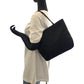 PRADA Tote Bag B8489 Nylon Black SilverMetal Tote Bag handbag Test Triangle With logo Women Used Authentic