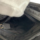 PRADA Tote Bag Nylon Black SilverMetal Tote Bag handbag Test Triangle With logo Women Used Authentic