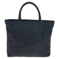 PRADA Tote Bag Nylon Black SilverMetal Tote Bag handbag Test Triangle With logo Women Used Authentic