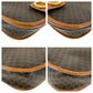 CELINE Shoulder Bag M10 PVC, Leather Brown Gold Metal Shoulder Bag pochette Macadam Circle Logo Women Used Authentic