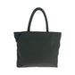 PRADA Tote Bag Nylon Khaki SilverMetal Tote Bag Shoulder Bag Test Triangle With logo Women Used Authentic