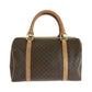 CELINE Handbag PVC Brown Gold Metal Handbags Mini Boston Duffel bag Macadam Women Used Authentic