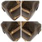 CELINE Handbag PVC Brown Gold Metal Handbags Mini Boston Duffel bag Macadam Women Used Authentic