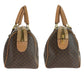 CELINE Handbag PVC Brown Gold Metal Handbags Mini Boston Duffel bag Macadam Women Used Authentic