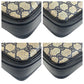 GUCCI Shoulder Bag GG Supreme canvas, leather Gray Navy Gold Metal Shoulder Bag pochette Old Gucci Women Used Authentic