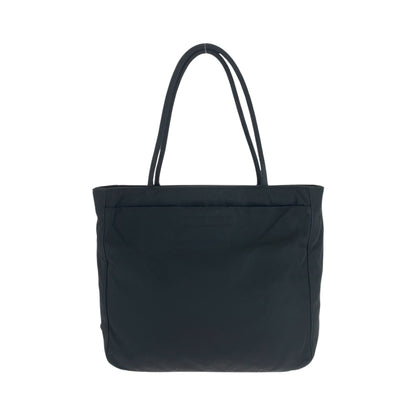 PRADA Handbag Nylon Black SilverMetal Handbag Shoulder Bag Test Triangle With logo Women Used Authentic