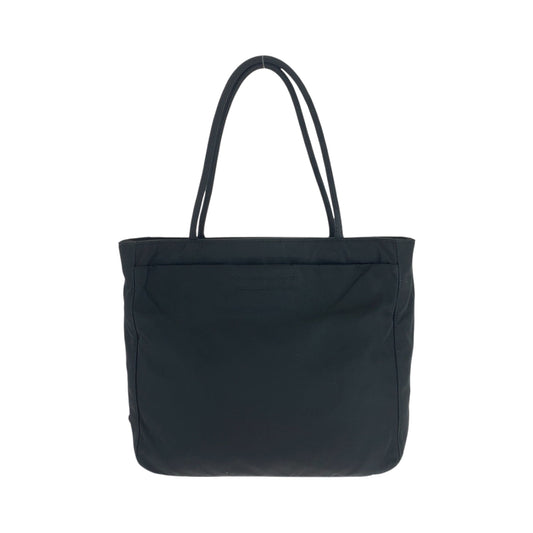PRADA Handbag Nylon Black SilverMetal Handbag Shoulder Bag Test Triangle With logo Women Used Authentic