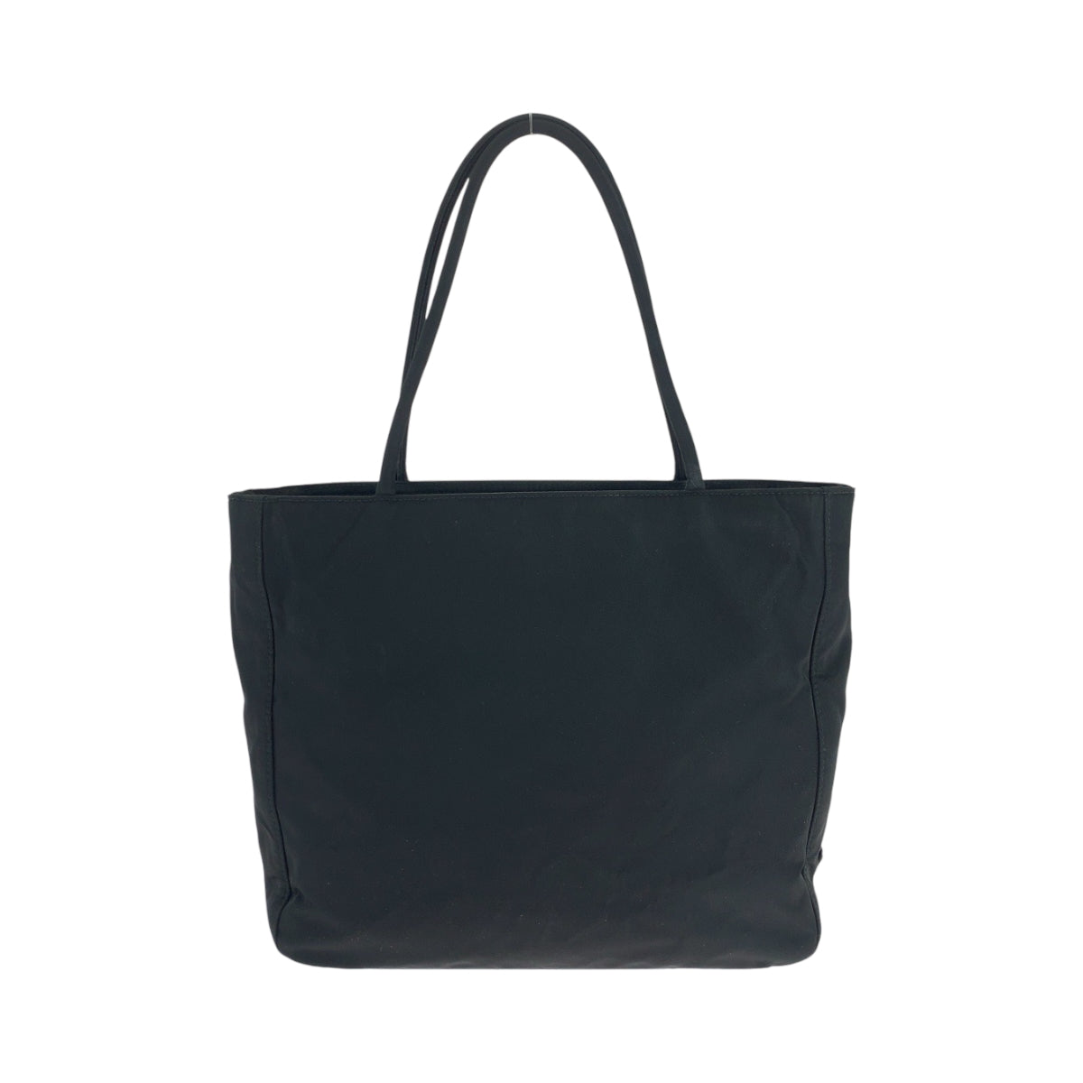 PRADA Handbag Nylon Black SilverMetal Handbag Shoulder Bag Test Triangle With logo Women Used Authentic