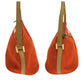 GUCCI Handbag 039 1103 Suede Orange Beige Gold Metal Handbag accessory pouch Women Used Authentic
