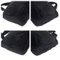 PRADA Tote Bag Nylon Black SilverMetal Tote Bag Shoulder Bag Test Triangle With logo Women Used Authentic