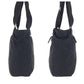 PRADA Tote Bag Nylon Black SilverMetal Tote Bag Shoulder Bag Test Triangle With logo Women Used Authentic