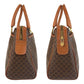 CELINE Handbag M94 PVC, Leather Brown Gold Metal Handbag Boston Duffel bag Macadam Women Used Authentic