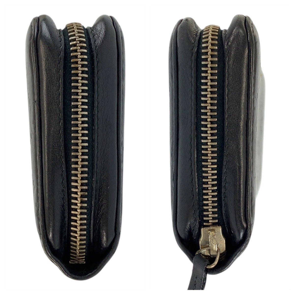 GUCCI Long Wallet Purse 245915 leather black Guccisima