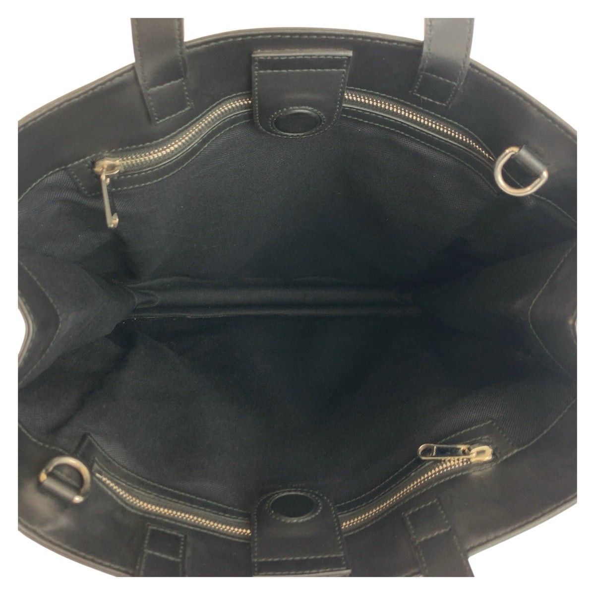 GUCCI Tote Bag 495559 GG Supreme canvas, leather Black SilverMetal Tote Bag Shoulder Bag 2way Sherry Line Tiger mens Used Authentic