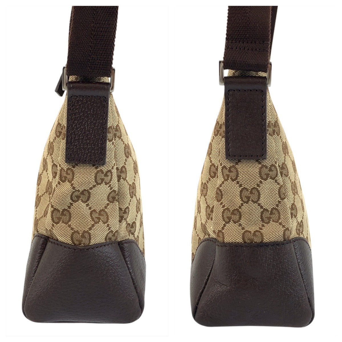 GUCCI Shoulder Bag 114273 GG canvas Beige brown Shoulder Bag Messenger bag Women Used Authentic