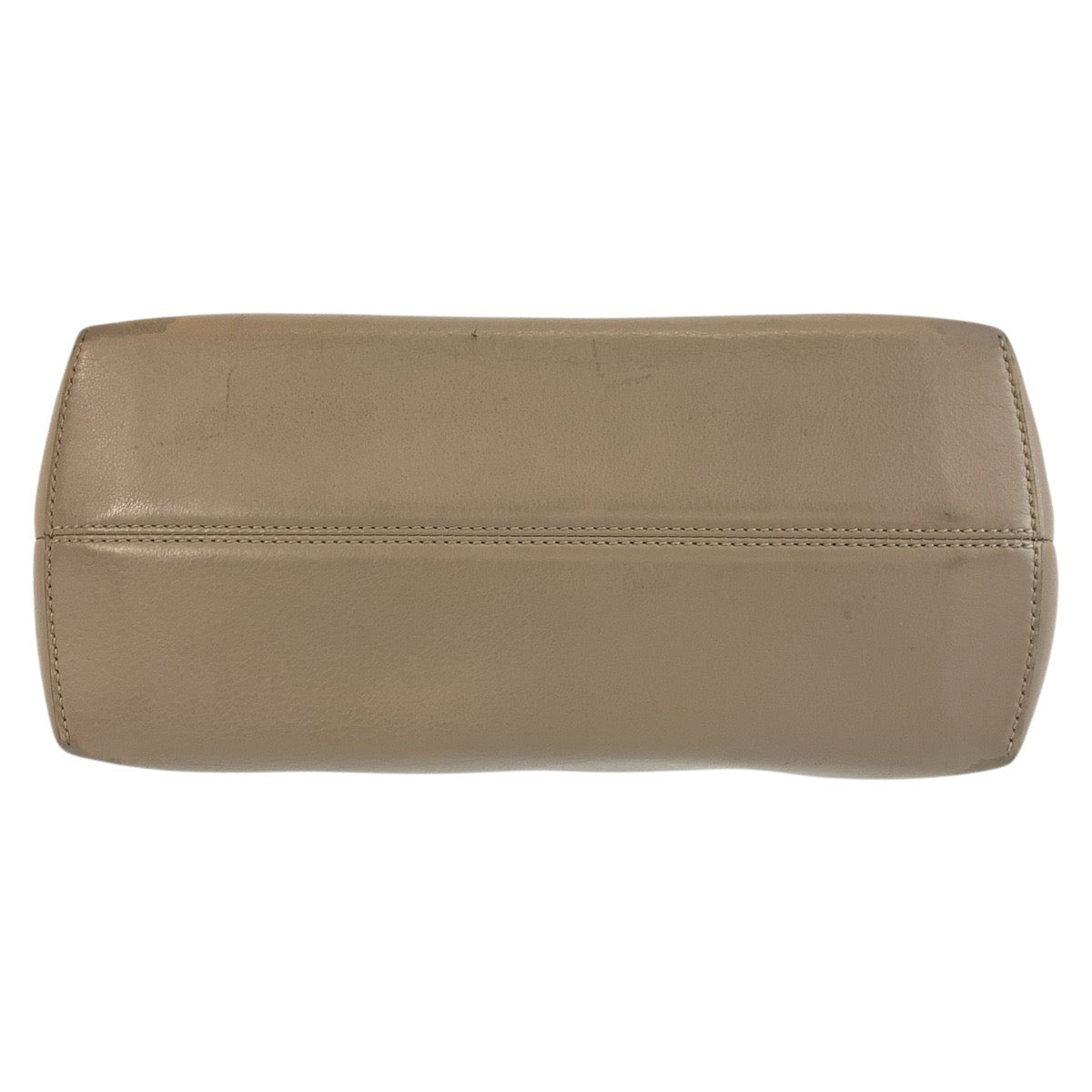 FENDI Shoulder Bag leather Greige SilverMetal Shoulder Bag Handbag 2way By the way medium Women Used Authentic