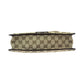 GUCCI Shoulder Bag 91762 GG canvas Beige Brown Gold Metal Shoulder Bag pochette Plate charm Women Used Authentic