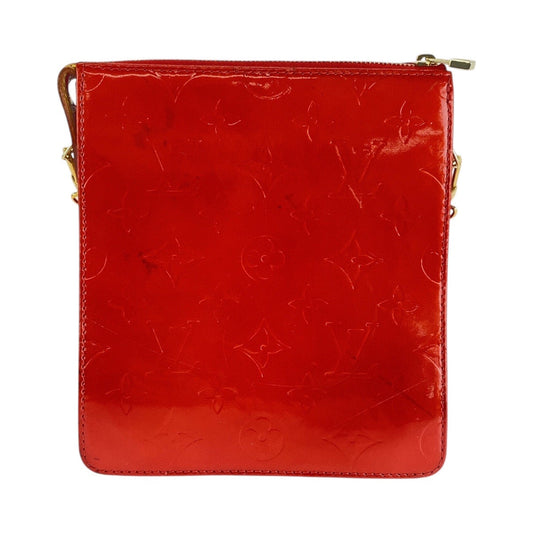 LOUIS VUITTON Shoulder Bag M91137 enamel Rouge Gold Metal Shoulder Bag Monogram Vernis Motto Women Used Authentic