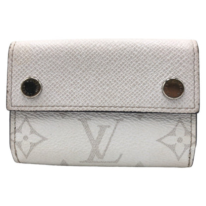 LOUIS VUITTON Tri-fold wallet M30899 PVC Optic White SilverMetal Wallet Taiga rama Discovery compact wallet Women Used Authentic