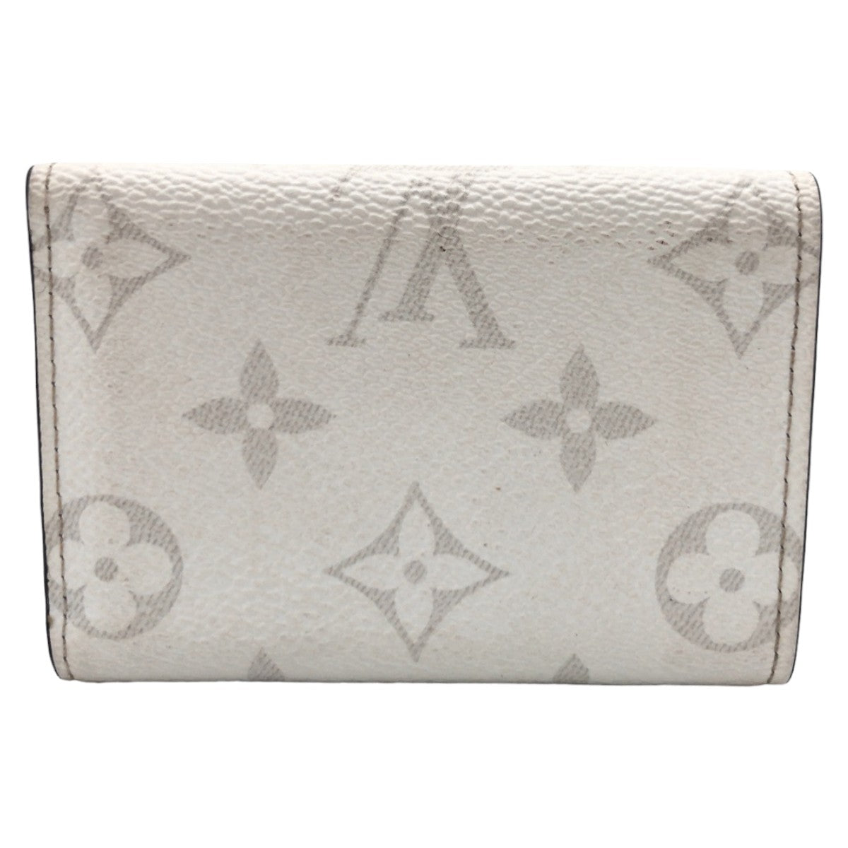 LOUIS VUITTON Tri-fold wallet M30899 PVC Optic White SilverMetal Wallet Taiga rama Discovery compact wallet Women Used Authentic