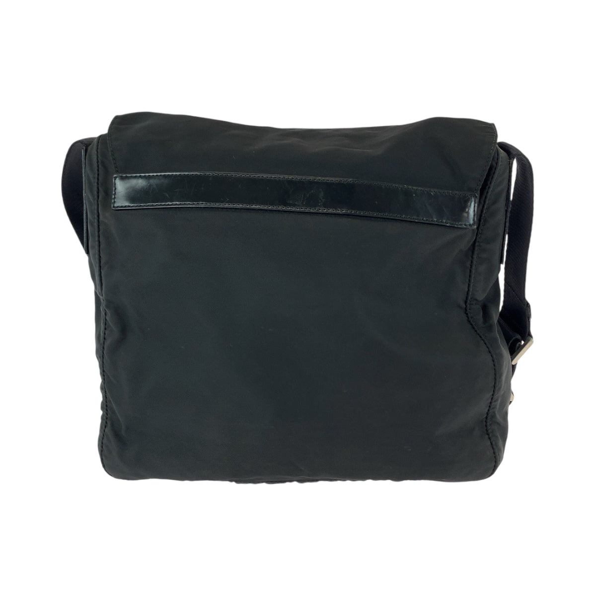 PRADA Shoulder Bag BT8994 Nylon Black SilverMetal Shoulder Bag pochette Test Triangle With logo mens Used Authentic