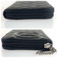CHANEL Long Wallet Purse lambskin Black SilverMetal Cambon line COCO Mark