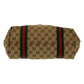 GUCCI Tote Bag 137396 GG canvas Beige multicolor Tote Bag Shoulder Bag Sherry line Women Used Authentic