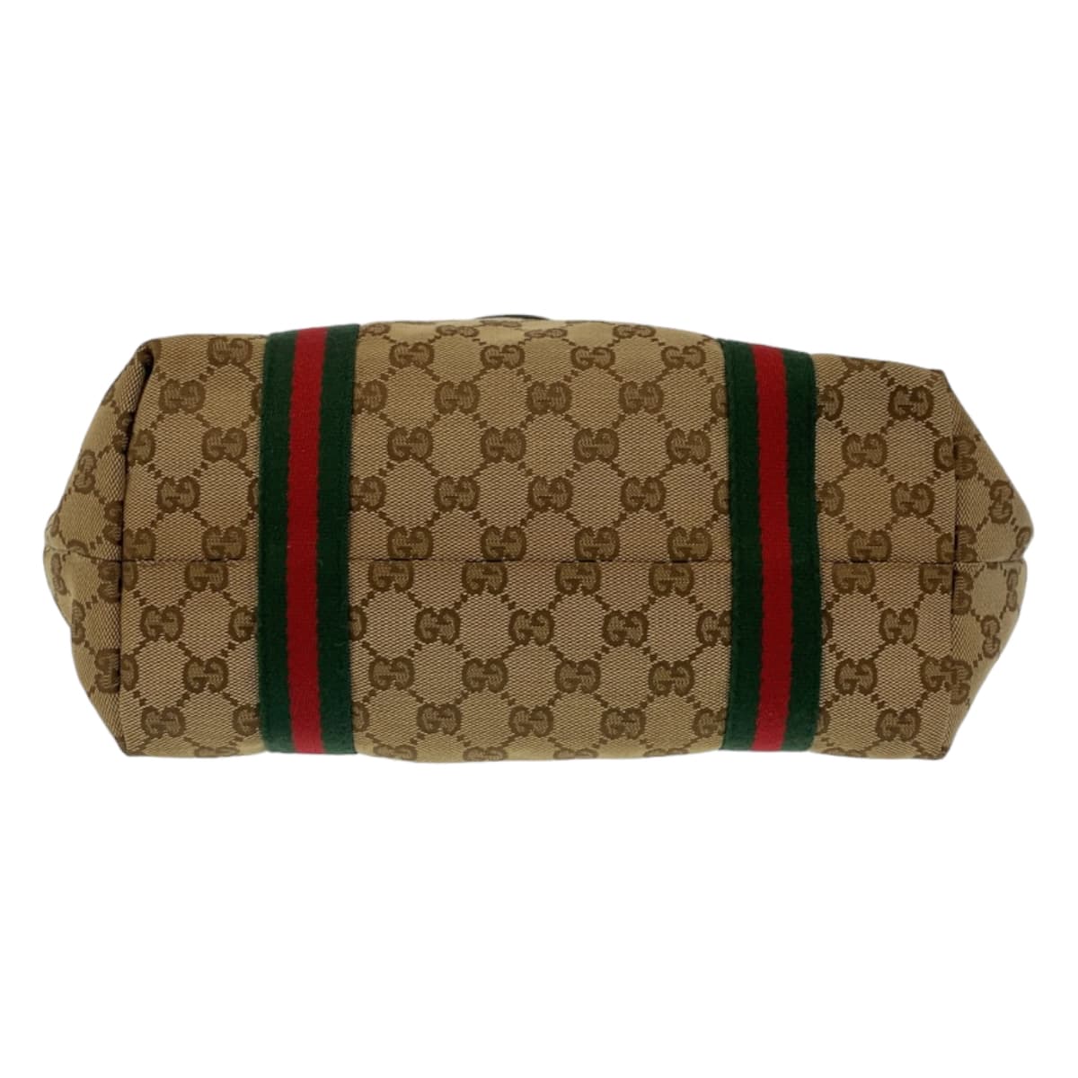 GUCCI Tote Bag 137396 GG canvas Beige multicolor Tote Bag Shoulder Bag Sherry line Women Used Authentic