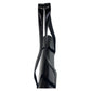 BURBERRY Shoulder Bag enamel black Shoulder Bag Check Pattern Embossed Women Used Authentic